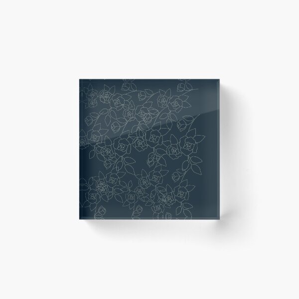 Rose outline Acrylic Block
