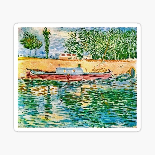 Item preview, The Banks Of The Seine With Boats by Van Gogh designed and sold by CristalleLisa.