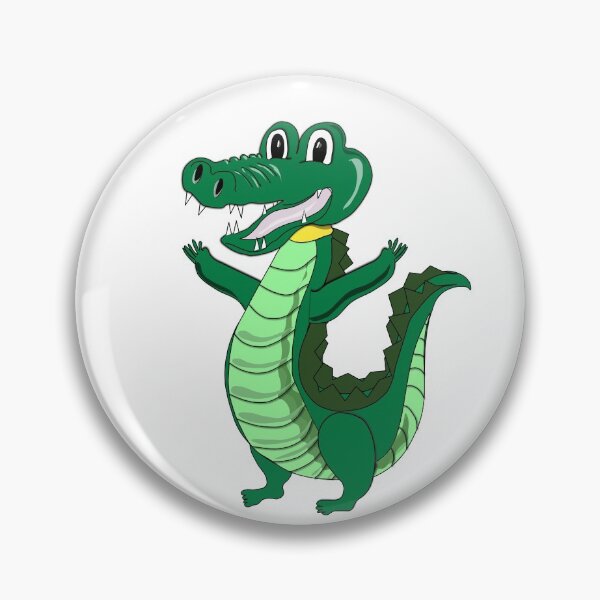 Item preview, Funny cartoon crocodile - city of Nîmes Gard France designed and sold by Joie-et-Poesie.
