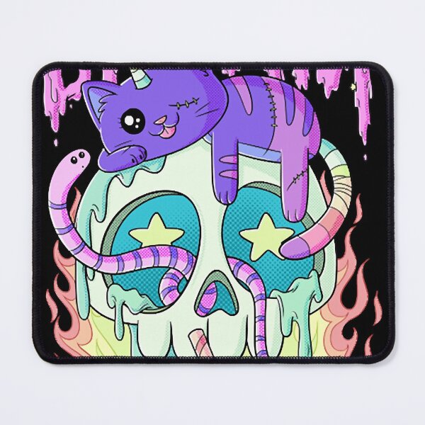 Item preview, Dream Cute Kawaii Caticorn Skull Pastel Goth Aesthetic designed and sold by cierramwrigh.