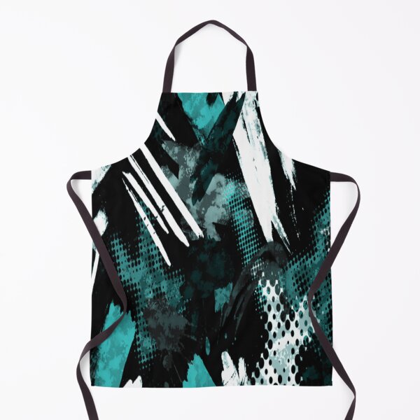 Item preview, Abstract Watercolor Geometric Brush Strokes Halftone Seamless Pattern with Ink Stains Texture designed and sold by TeeFashionShop.