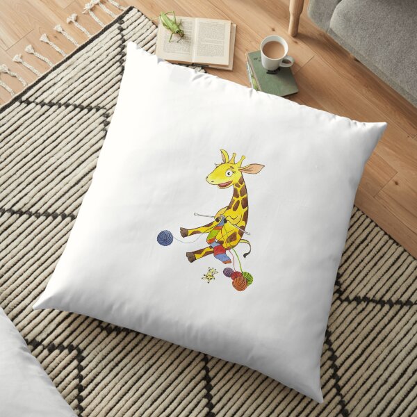 Knitting giraffe Floor Pillow
