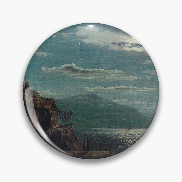Item preview,  Coastal Landscape with Figures Moonlight - Amaldus Clarin Nielsen designed and sold by Vintage Designs +.