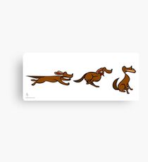 Dog Run sequential art Canvas Print