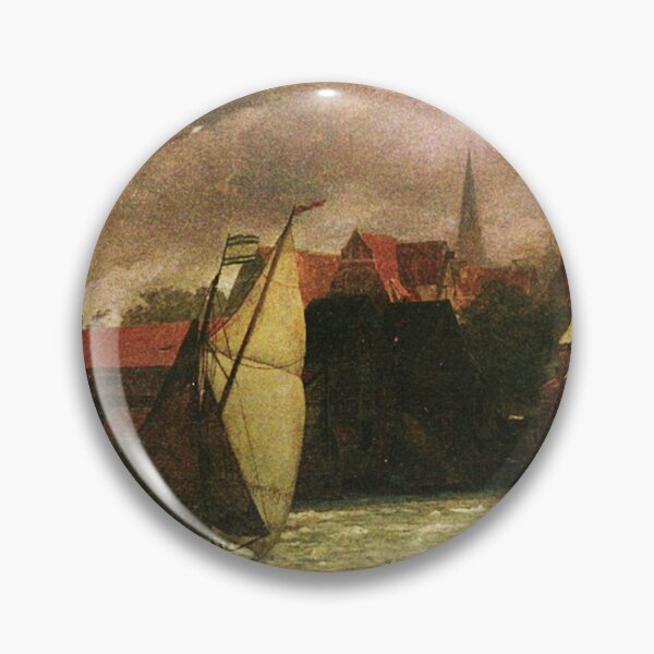 Item preview,  Boats on a Canal Moonlight - Andreas Achenbach designed and sold by Vintage Designs +.