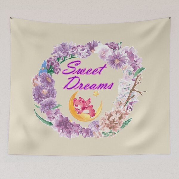 Item preview, Sweet Dreams Teddy Bear Vintage Floral Frame designed and sold by antarte99.