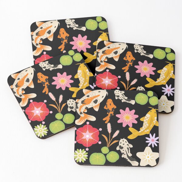 Item preview, Koi Fish with Lily Pads and Flowers designed and sold by Taleahsdesigns.