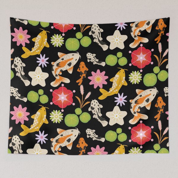 Item preview, Koi Fish with Lily Pads and Flowers designed and sold by Taleahsdesigns.