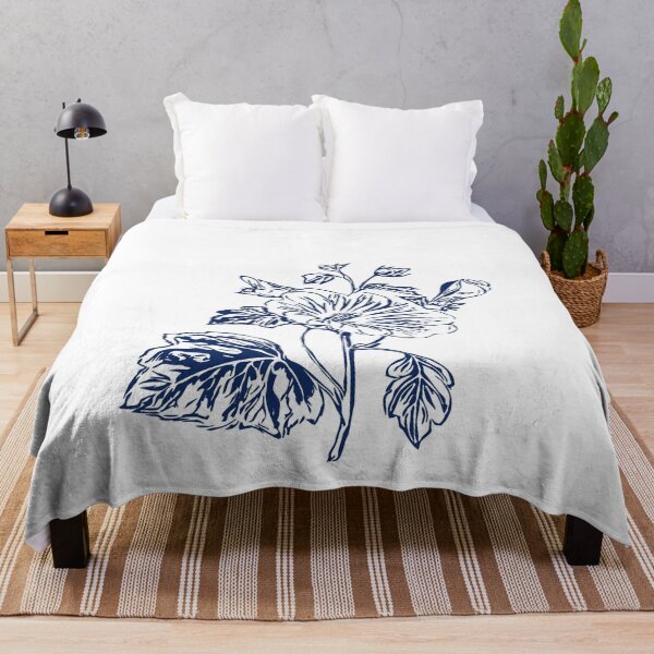Item preview, Navy Blue and White Botantical pattern designed and sold by Harman83.