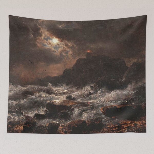 Item preview,  Norwegian Coast by Moonlight - Andreas Achenbach designed and sold by Vintage Designs +.