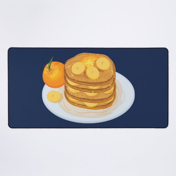 Item preview, Oladyi Buttermilk Pancakes Topped With Bananas, Oranges And Syrup designed and sold by Alicia Chee.