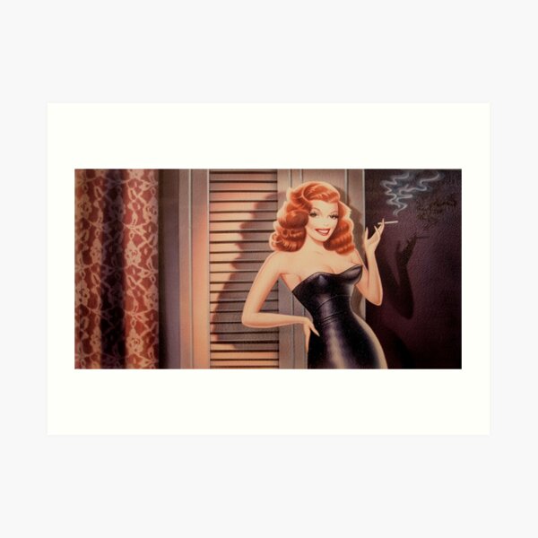 LOVELY RITA HAYWORTH Art Print