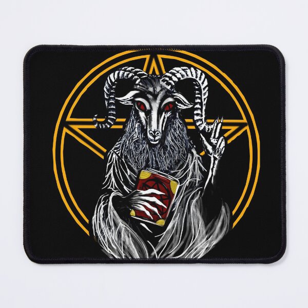 Item preview, Gothic Demon Devil Goat,  Yellow pentigram and spell book  designed and sold by DemonicGloom.