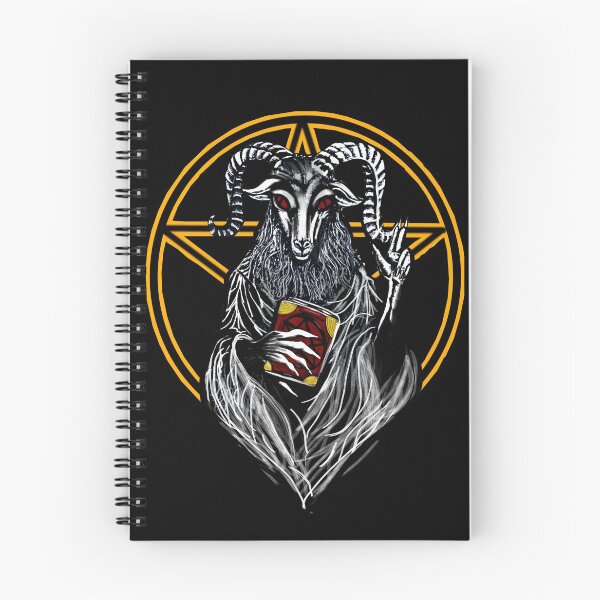 Item preview, Gothic Demon Devil Goat,  Yellow pentigram and spell book  designed and sold by DemonicGloom.