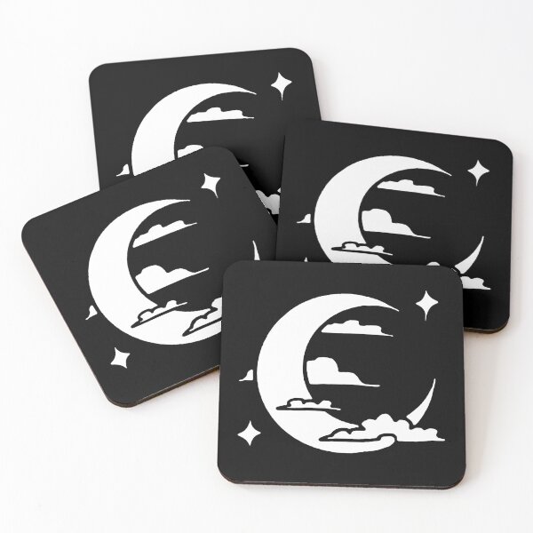 Item preview, Crescent Moon with Clouds and Stars designed and sold by SubtleSoul.