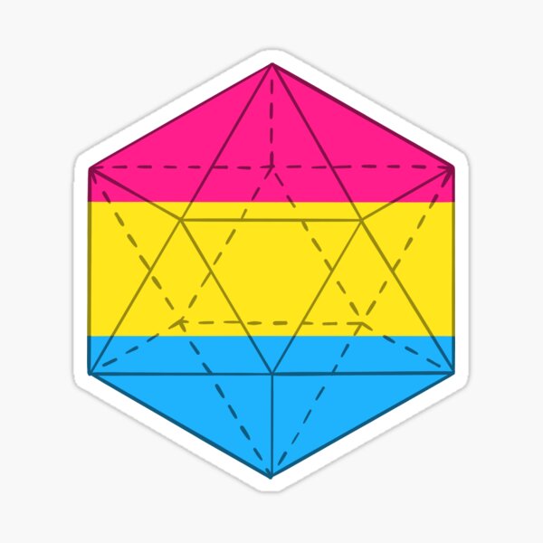 Pansexual D20 Sticker