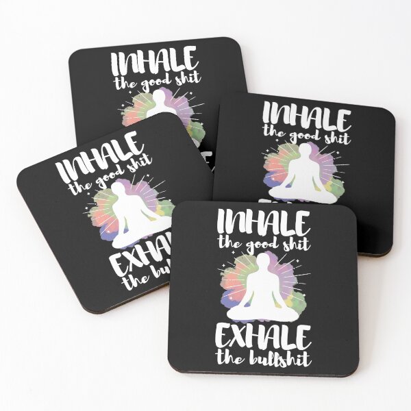Item preview, Inhale the good shit. Exhale the bullshit. Yoga, meditation. designed and sold by AllkindofShirts.
