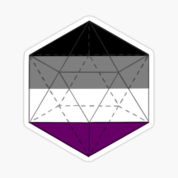 Asexual D20 Sticker