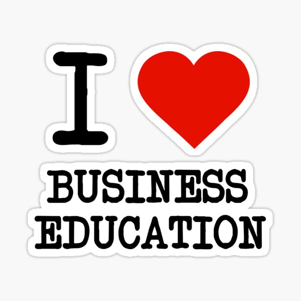 Vista previa del artículo con la obra «Amo la educación empresarial», diseñado y vendido por staker.