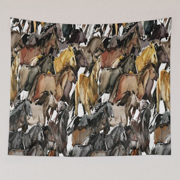 Item preview, horses runing seamless pattern. Wild western background. designed and sold by TeeFashionShop.