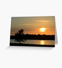 Golden Sunset Across Mozingo Lake Greeting Card
