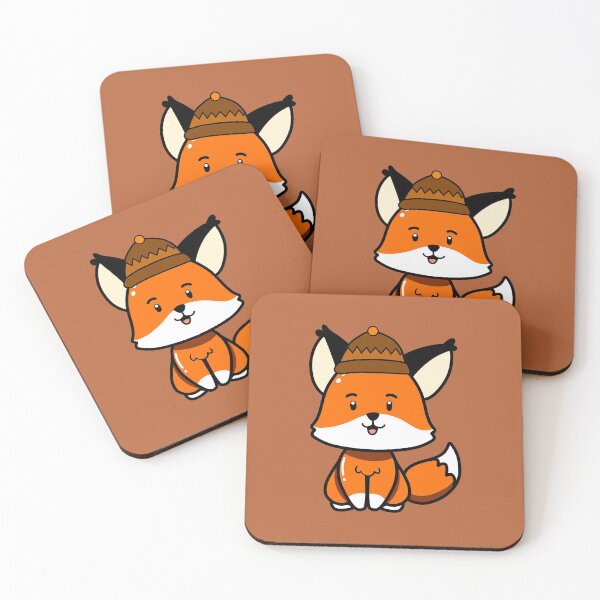 Item preview, Cute Fall Mood Fox Cub With Hat designed and sold by thecooltable.