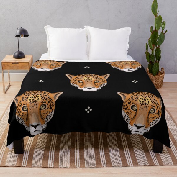 Item preview, Seamless geometrical pattern with leopard or jaguar faces and polka dots. designed and sold by TeeFashionShop.