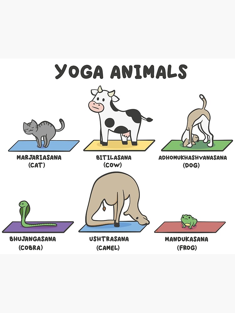 Funny Cow Doing Yoga Set, Cute Cheerful Farm... - Stock Illustration  [75843511] - PIXTA