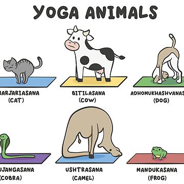 Animal Yoga Art - Etsy