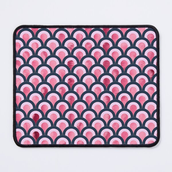Item preview, Art Deco Circles - Navy + Raspberry Sundae designed and sold by NolkDesign.