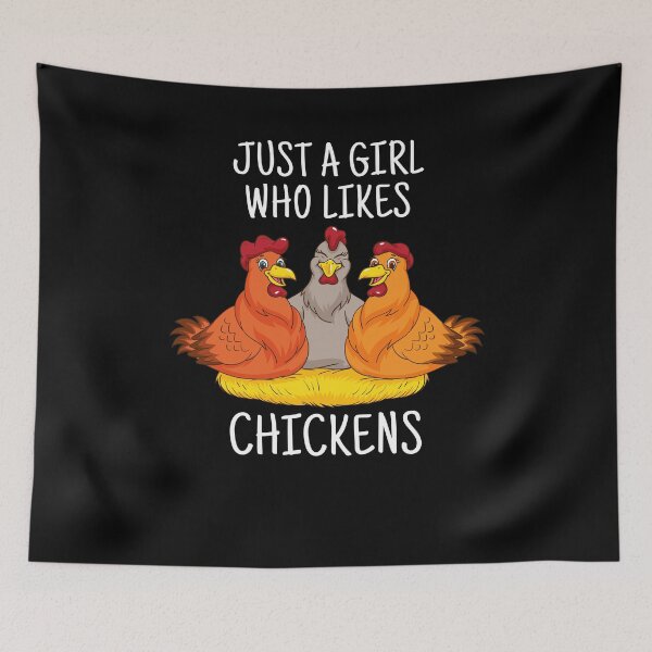 Item preview, Just A Girl Who Loves Chicken Gift Farmer Women Chicken designed and sold by DSWShirts.