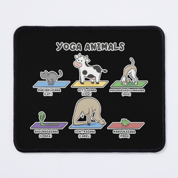 Item preview, Cute funny yoga animals. Yoga, meditation, cat, cow, dog, frog. designed and sold by AllkindofShirts.