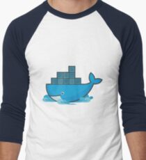 Camiseta ¾ bicolor para hombre Docker Moby Whale