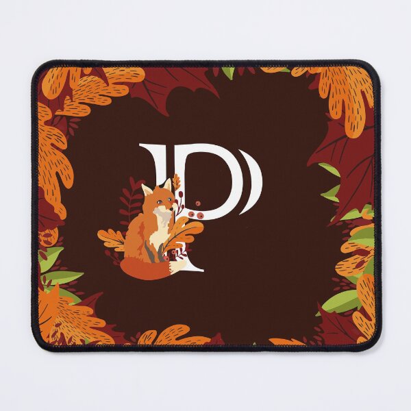 Aperçu de l'œuvre Lettre P Initiale Monogramme Automne Automne Renard créée et vendue par Maria Garcia.