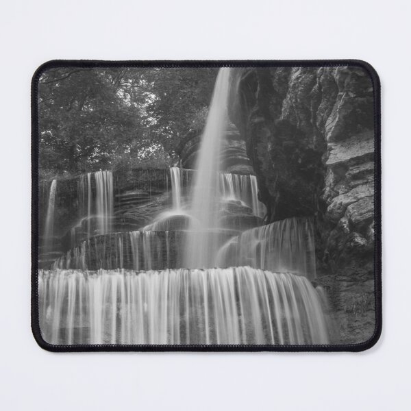 Item preview, Top Of Indian Cliff Falls Grayscale designed and sold by mljdwhite.