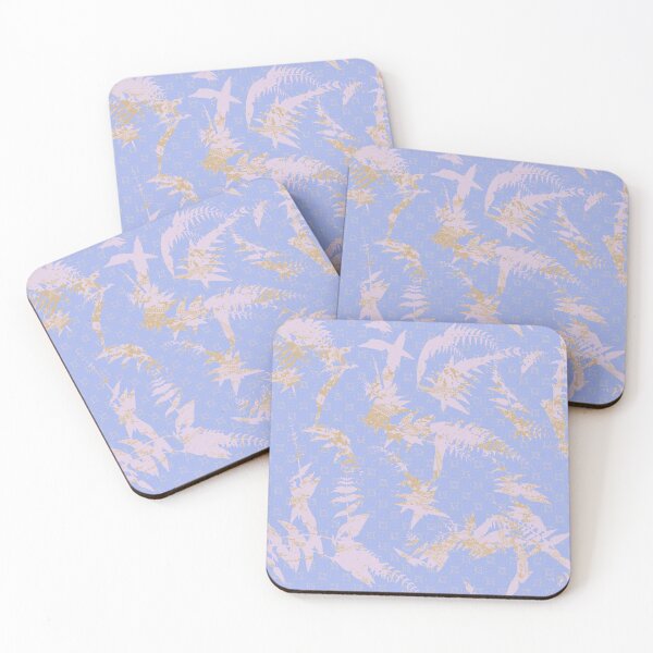Item preview, Sky Jungle Lounge V.7: Pastel Blue Tropical Leaves pattern by The Raumier designed and sold by N-W-T-S-I-O.