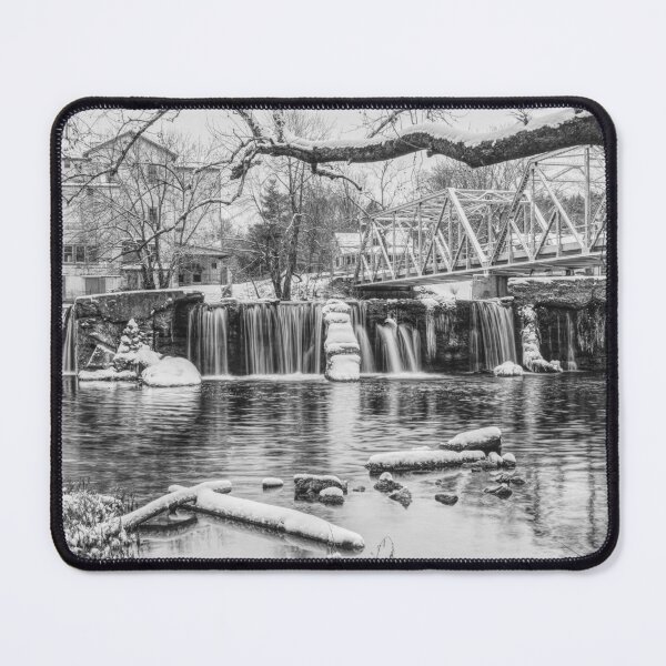 Item preview, Winter At Finley Dam Grayscale designed and sold by mljdwhite.