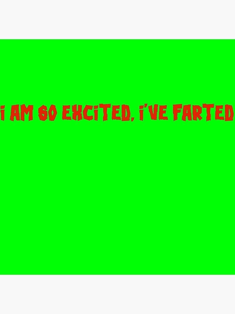 I Am So Excited Ive Farted Poster By Buchshot Redbubble