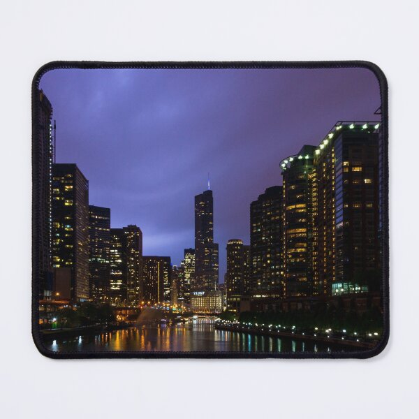 Item preview, Lightning Over Chicago River designed and sold by mljdwhite.