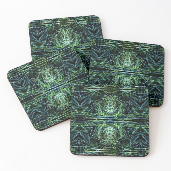 Item preview, Liquid Light Series #112 ~ Green and Blue Abstract Fractal Pattern designed and sold by Ascension Vibrations.