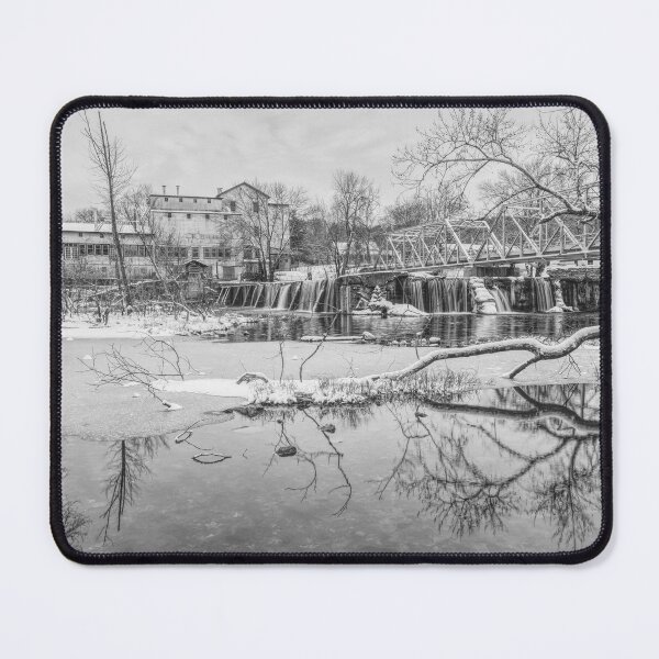 Item preview, Iced At Finley Dam Grayscale designed and sold by mljdwhite.