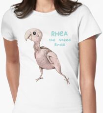 Rhea the Naked Birdie Women's Fitted T-Shirt