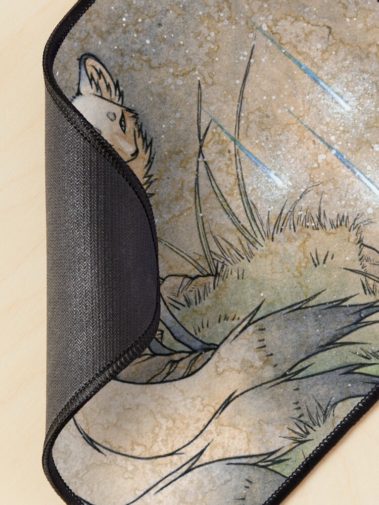 Alternate view of Fox & Wisps - TeaKitsune Fox Yokai Mouse Pad