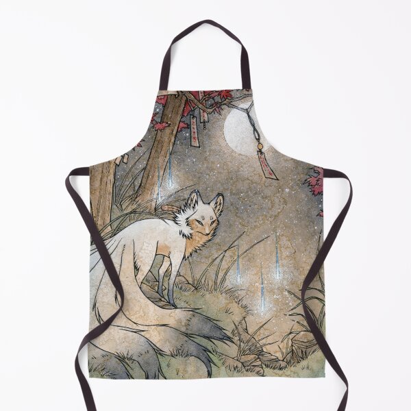 Fox & Wisps - TeaKitsune Fox Yokai Apron