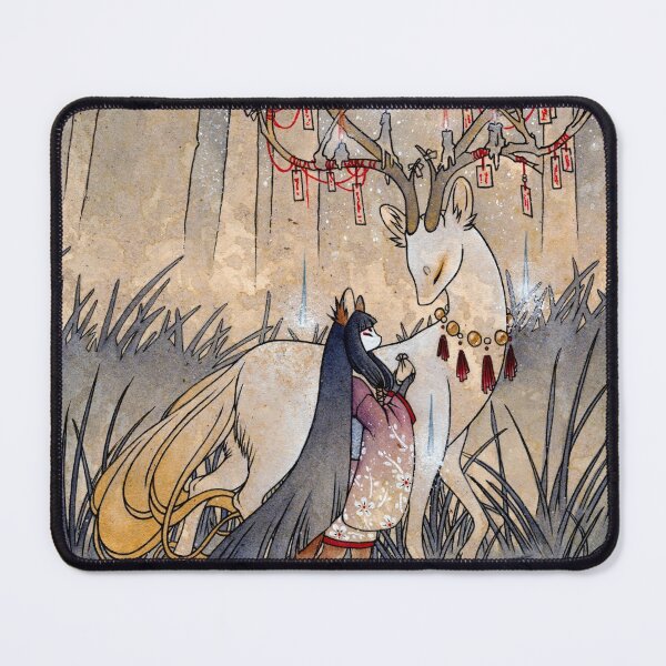The Wish - TeaKitsune Fox Yokai Mouse Pad