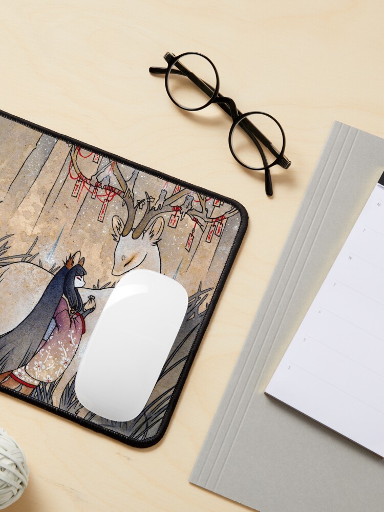 Alternate view of The Wish - TeaKitsune Fox Yokai Mouse Pad