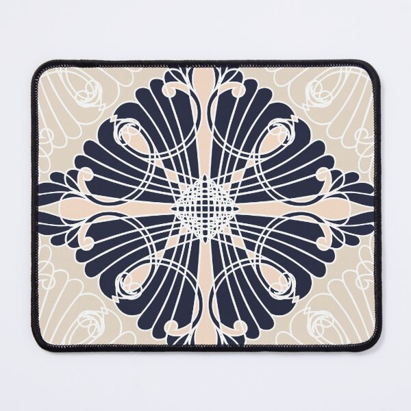 Artikelvorschau, Elegant, ornamental pattern, diamond shape, navy blue, beige, white entworfen und verkauft von Svitac.