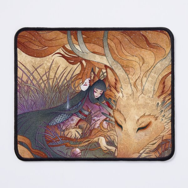Slumber - TeaKitsune Dragon Fox Mouse Pad