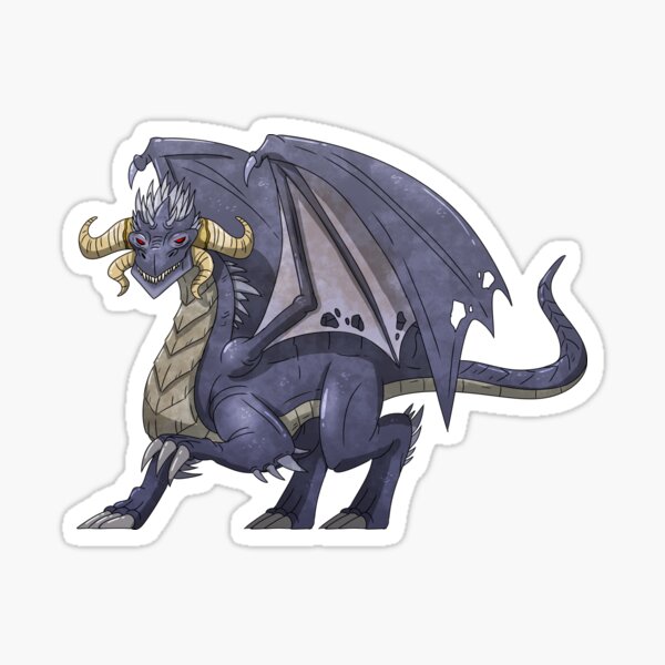 Adult Black Dragon Sticker