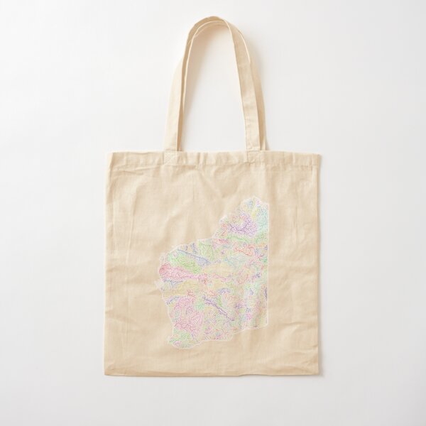 Item preview, Western Australia River Basin Map in Rainbow Colours with White Background designed and sold by GrasshopperGeo.